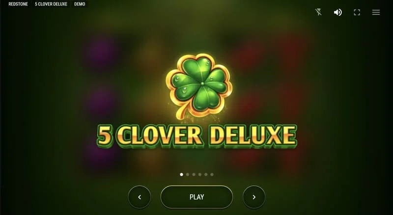 5 Clover Deluxe - hovedmenu